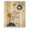 Designart - Vintage Boho Minimalistic Flowers II - Modern Print on Natural Pine Wood